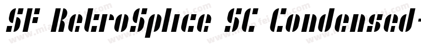 SF RetroSplice SC Condensed字体转换